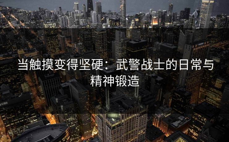 当触摸变得坚硬:武警战士的日常与精神锻造